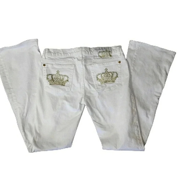 White Rock Republic 29 Bootcut Wide Leg Gold Crown Jeans - Picture 3 of 9